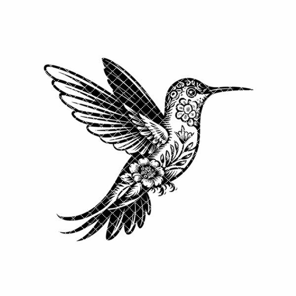 3D Illusion Charcuterie Board Laser Engraving File, Hummingbird