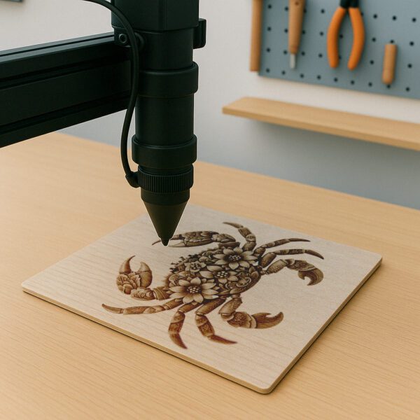 3D Illusion Laser Engraved Animal Art, Crab with