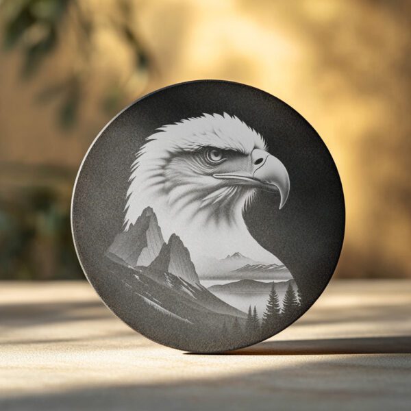 Eagle Head Engraving File, Regal Portrait Design PNG