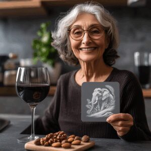 Elephant Jungle Slate Coaster Engraving File, Home Decor,