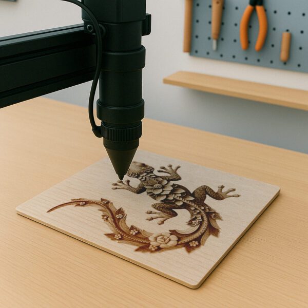 Lizard 3D Illusion Laser Engraving Art File, Unique