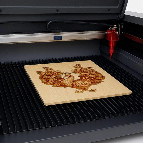 Peacock 3D Illusion Laser Engraving File for Crafts,
