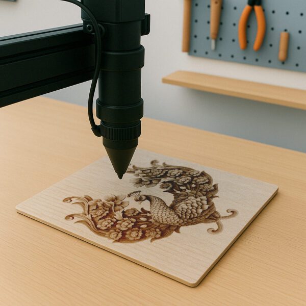 Peacock 3D Illusion Laser Engraving File for Crafts,