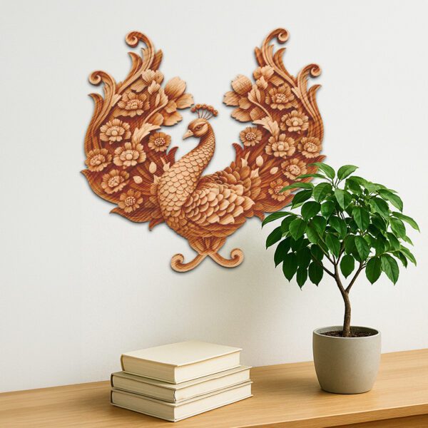 Peacock 3D Illusion Laser Engraving File for Crafts,