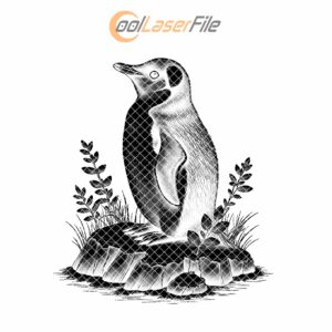 Penguin Slate Coaster PNG, Wildlife Home Decor, Laser