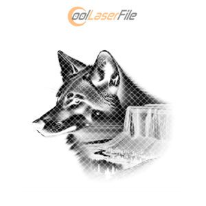 Slate Coaster Engraving File, Sly Coyote PNG, Rustic