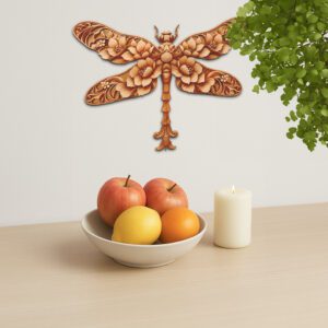 3D Illusion Dragonfly Laser Engraving File, Intricate Wall