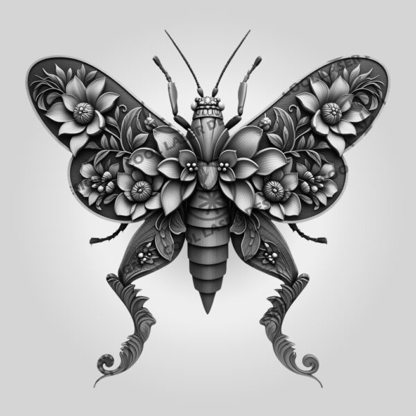 3D Illusion Grasshopper Laser Engraving File, Unique Art