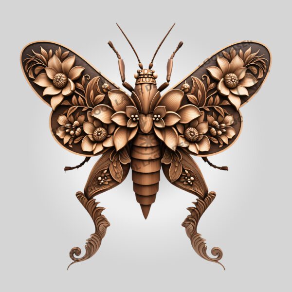 3D Illusion Grasshopper Laser Engraving File, Unique Art
