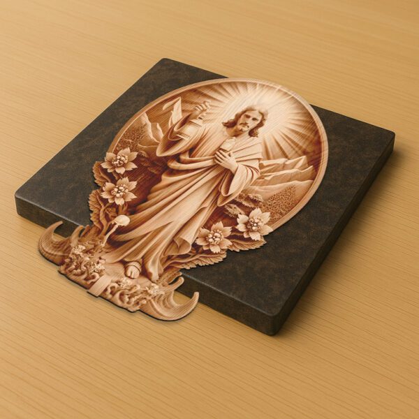 3D Illusion Jesus Art Laser Engraving File, Spiritual