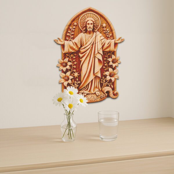 3D Illusion Laser Engraved Jesus Art, Spiritual Religious