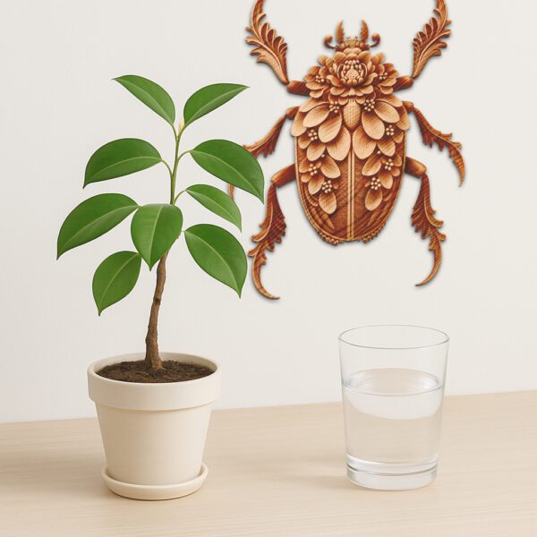 3D Illusion Laser Engraving File, Bark Beetle Art,