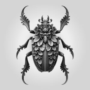 3D Illusion Laser Engraving File, Bark Beetle Art,