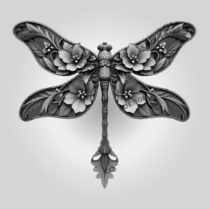 3D Illusion Laser Engraving File, Damselfly Wall Art,