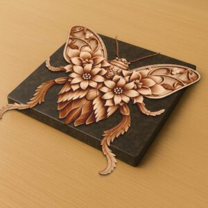 3D Illusion Laser Engraving File, Detailed Flea Design,