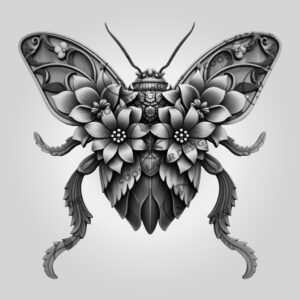 3D Illusion Laser Engraving File, Detailed Flea Design,