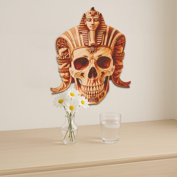 3D Illusion Laser Engraving File, Egyptian Sphinx Skull