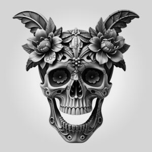 3D Illusion Laser Engraving File for Wooden Skull