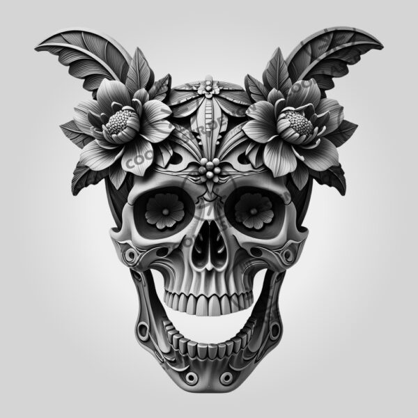 3D Illusion Laser Engraving File for Wooden Skull