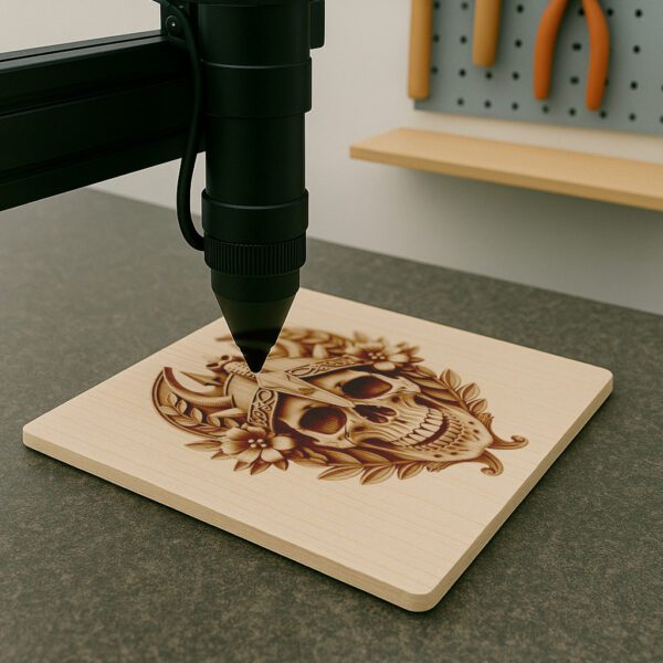 3D Illusion Laser Engraving File, Gladiator Skull Art