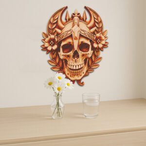 3D Illusion Laser Engraving File, Gladiator Skull Art