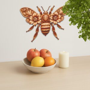3D Illusion Laser Engraving File, Honeybee Sculpture, Intricate