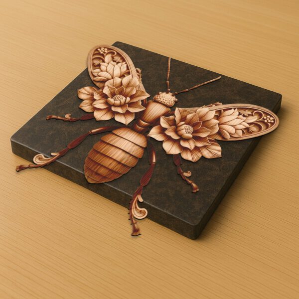 3D Illusion Laser Engraving File, Intricate Ant Design,