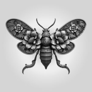 3D Illusion Laser Engraving File, Intricate Cicada Insect