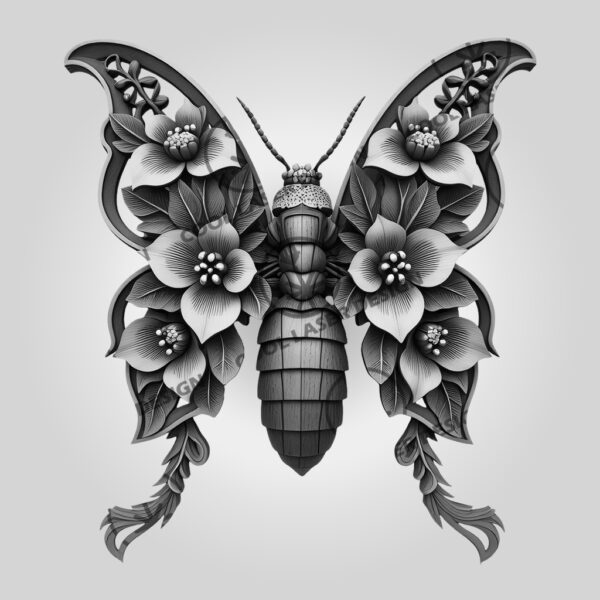 3D Illusion Laser Engraving File, Intricate Termite Art,
