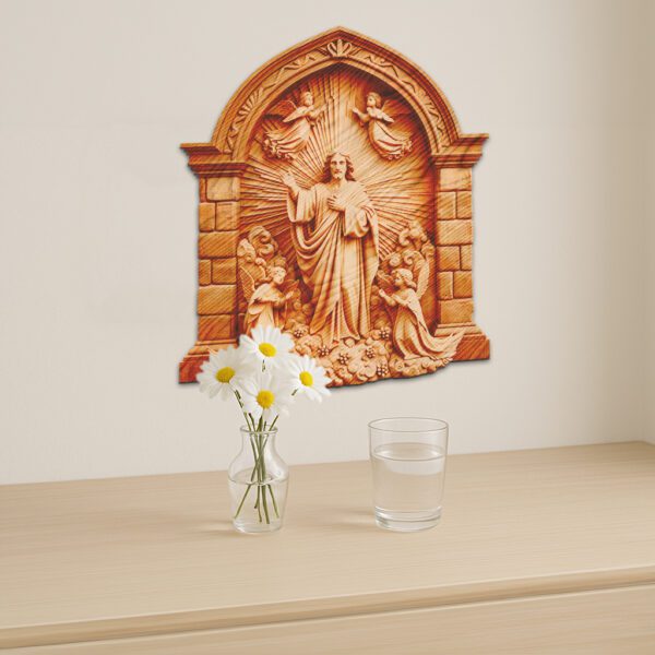 3D Illusion Laser Engraving File, Jesus and Angels