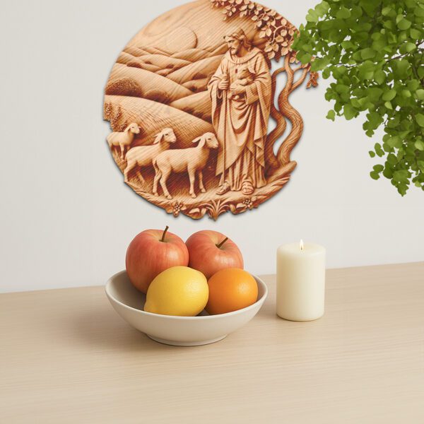 3D Illusion Laser Engraving File, Jesus with Lamb,
