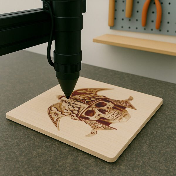 3D Illusion Laser Engraving File, Knight Skull Visor