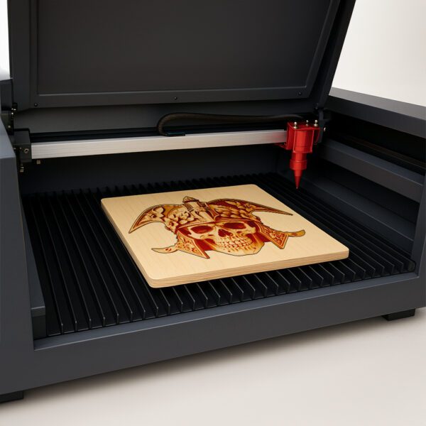 3D Illusion Laser Engraving File, Knight Skull Visor
