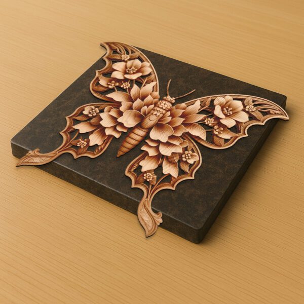 3D Illusion Laser Engraving File, Leaf Insect Light
