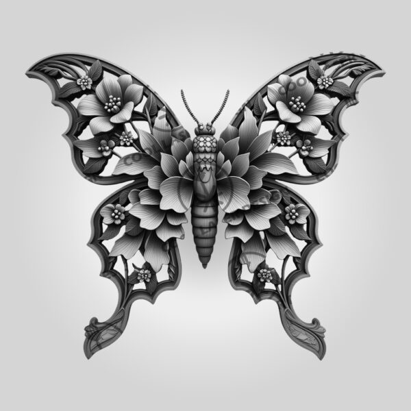3D Illusion Laser Engraving File, Leaf Insect Light
