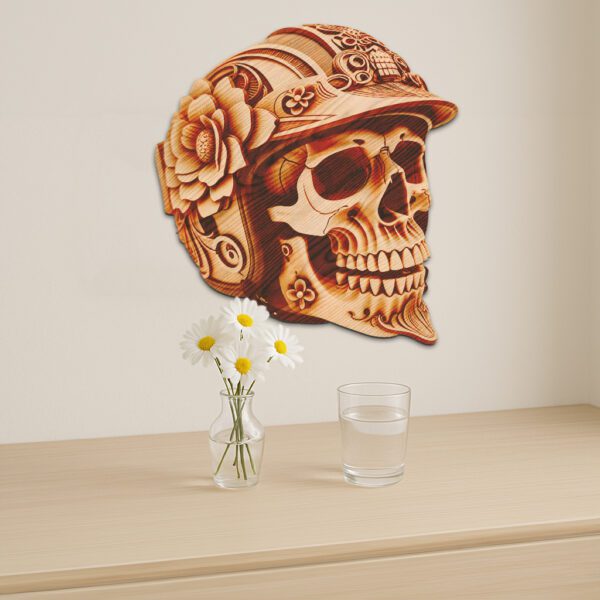 3D Illusion Laser Engraving File, Modern Biker Art,