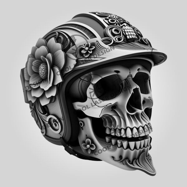 3D Illusion Laser Engraving File, Modern Biker Art,