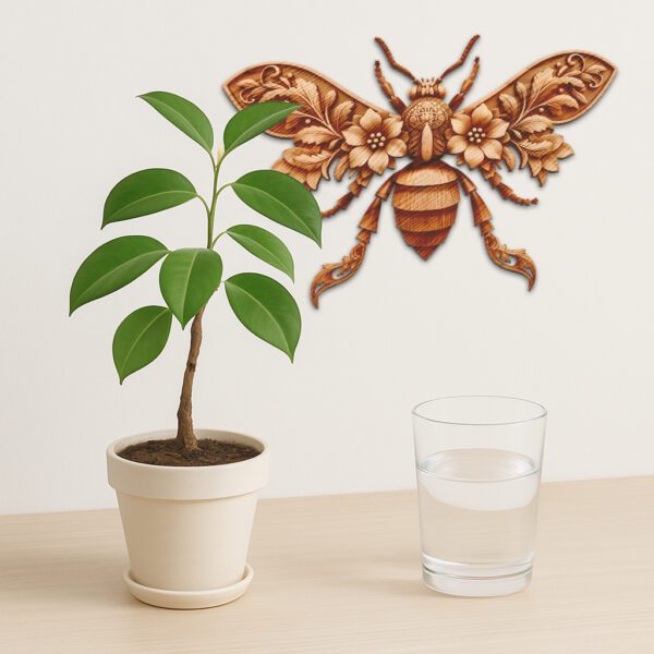 3D Illusion Laser Engraving File, Ornamental Wasp Art,