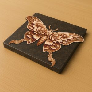3D Illusion Laser Engraving File, Ornate Firefly Art,
