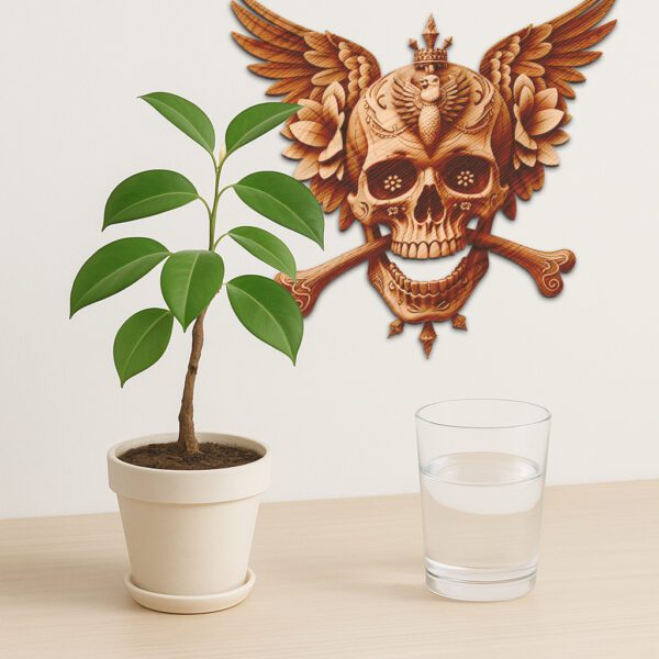3D Illusion Laser Engraving File, Pirate Skull Nautical