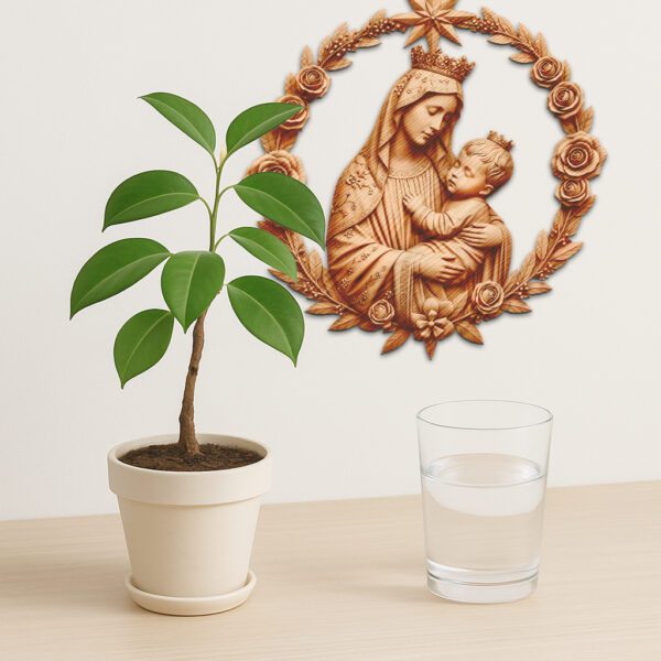 3D Illusion Laser Engraving File, Virgin Mary and