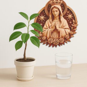 3D Illusion Laser Engraving File, Virgin Mary Art,