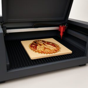 3D Illusion Laser Engraving File, Virgin Mary Art,