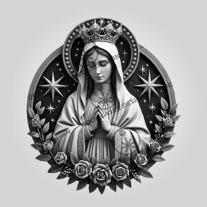 3D Illusion Laser Engraving File, Virgin Mary Art,