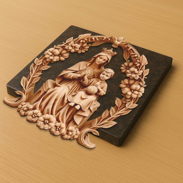 3D Illusion Laser Engraving File, Virgin Mary Baby