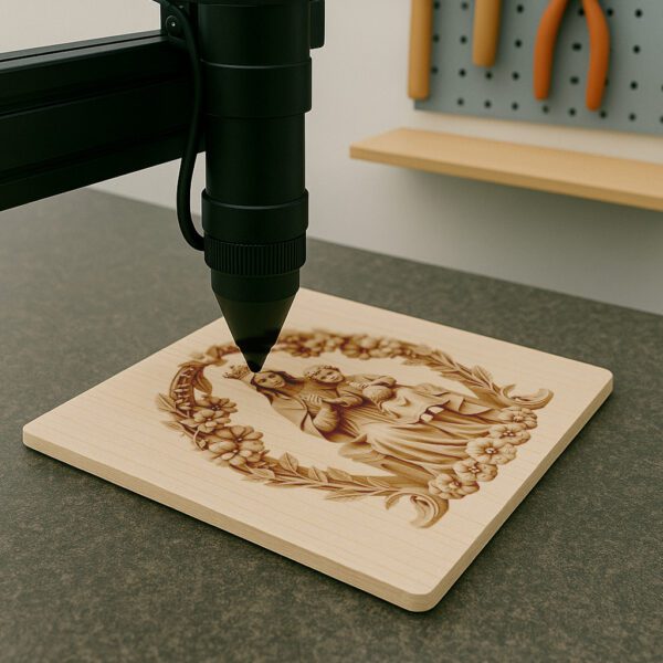 3D Illusion Laser Engraving File, Virgin Mary Baby