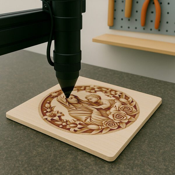 3D Illusion Laser Engraving File, Virgin Mary with