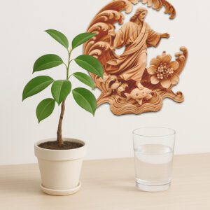 3D Illusion Laser Engraving Jesus Riding Waves Inspirational