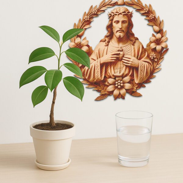 3D Laser Engraved Illusion Art Jesus Embracing Heart