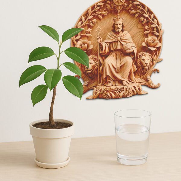 3D Laser Engraving Pattern, Jesus on Throne, Religious